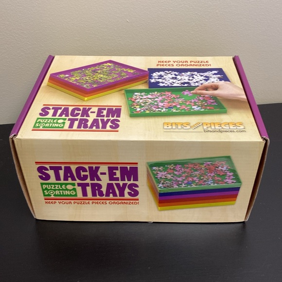 Jigsaw Puzzles Puzzle Sorting Pieces Organizer Stacking Trays Colors Border Tray - Picture 2 of 7